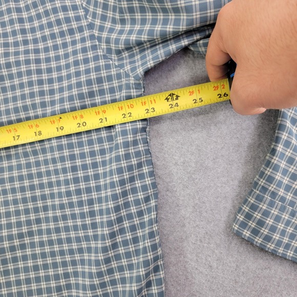 Howler Bros Shirt Mens Large Blue Plaid Long Sleeve Button Front Fishing Hiking - Picture 7 of 10